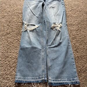 GAP Light Blue Distressed Flare Jeans